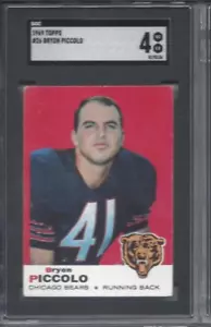 Tarjeta de fútbol americano 1969 Topps #26 Brian Bryon Bryan Piccolo Chicago Bears SGC 4 - Imagen 1 de 2