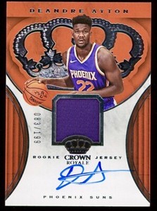 2018-19 Panini Crown Royale DeAndre Ayton Rookie Jersey Auto #/199 