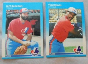 1987 Fleer Montreal Expos Baseball Pick one