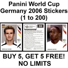 Panini World Cup 2006 Stickers (1 to 200) **Please Select Stickers**