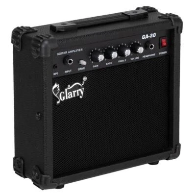 Glarry 20W Electric Guitar Amplifier Portable Practice Amp with Headphone Output