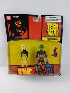 Figura de acción Teen Titans Go Beast Boy vs Terra 2004 Bandai DC Comics 12387 NUEVO - Imagen 1 de 9