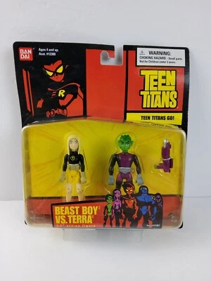 Teen Titans Go Beast Boy vs Terra Action Figure 2004 Bandai DC Comics 12387 NEW - Image 1 of 4