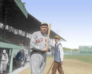 Babe Ruth 1919 Baseball Yankees Red Sox Boston color ID-00317 - Picture 1 of 1