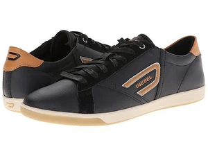 DIESEL Y01034 P0155 T8013 GRANTOR LOW Mn's (M) Black Leather Casual Shoes - Picture 1 of 7