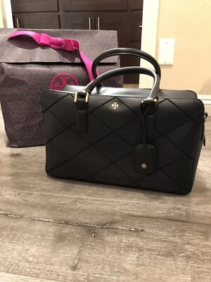 Pre Owned Tory Burch Robinson Stitched Square Satchel - Image 1 of 4