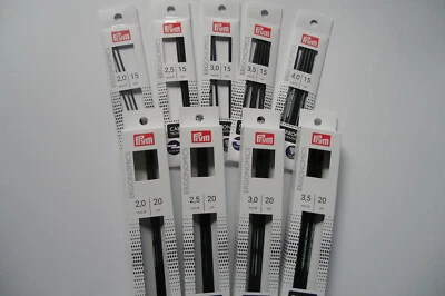 Prym Ergonomics Stricknadelspiel Carbon schwarz ab 2,0mm - 4,0mm (15cm und 20cm)
