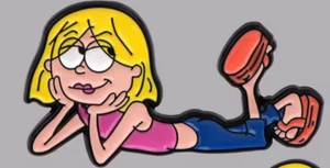 LIZZIE MCGUIRE enamel pin - cartoon TV show - FREE SHIPPING - Foto 1 di 2