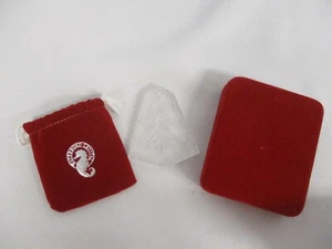 WATERFORD FLAT FROSTED CHRISTMAS ORNAMENT WITH TREE & CANDLES ~ MIB! - Picture 1 of 2