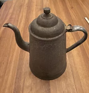 Vintage Tea Pot Coffee Pot 12 Inches High Magnetic Metal - Picture 1 of 12