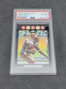 Topps 2008 cromado Frank Gore refractor PSA 8 San Francisco 49ers - Imagen 1 de 2