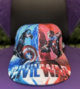 New Era 59Fifty Marvel Captain America Civil War All-Over Fitted Cap Size 7 1/8 - Picture 1 of 6