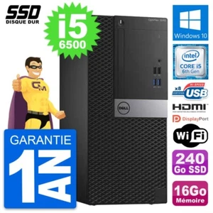 PC Tour Dell OptiPlex 3040 Intel I5-6500 RAM 16GB SSD 240GB HDMI Windows 10 Wifi - Bild 1 von 7
