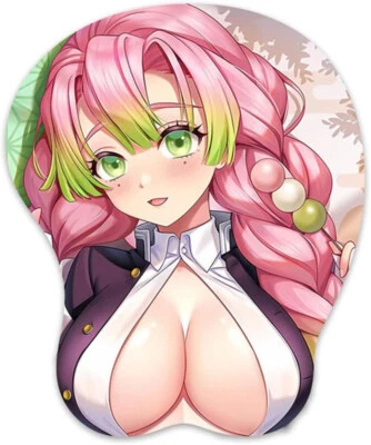 3D Mousepad Oppai Mouse pad with Wrist Rest Pain Relief Anime Manga pad kanroji - Image 1 of 4