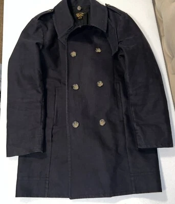 Gabardina Penguin By Munsingwear vintage negra para hombre M doble pecho Foto 1 de 4