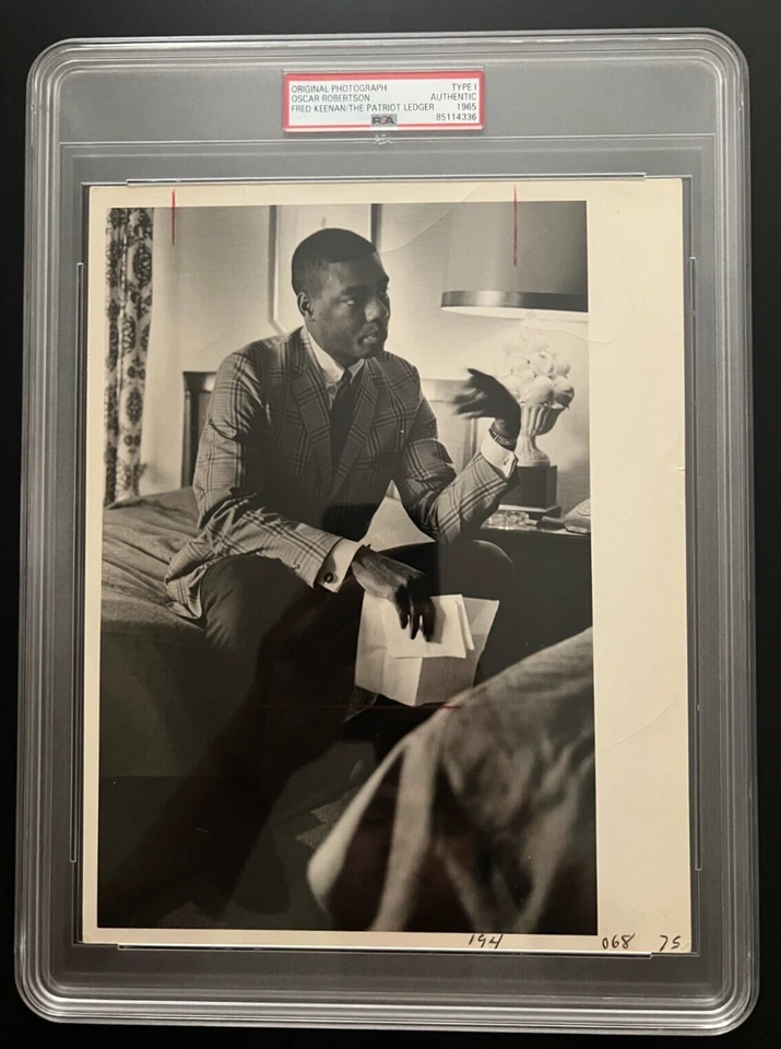 PSA/DNA 1965 Type 1 Original Photo Oscar Robertson President NBA Players Assoc.! - Image 1 of 3