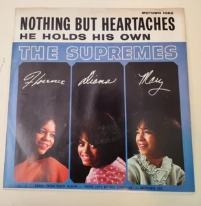 Supremes NOTHING BUT HEARTACHES (GREAT SOUL 45/PS) #1080 PLAYS VG+ TO VG++ - Picture 1 of 7