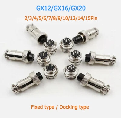 GX12/GX16/GX20 Microphone Connectors Radio Built-in Connector Coupling Connector - Image 1 of 4