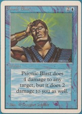 Psionic Blast Unlimited HEAVILY PLD Blue Uncommon MTG CARD (ID# 246065) ABUGames