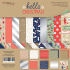 12" X 12" Scrapbooking Paperpad Cardstock Hello Christmas 11 Sheets 190Gsm