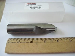 7/8" x 120° Spot Drill, Solid Carbide, 4" OAL, Accupro 89698864 - Picture 1 of 4