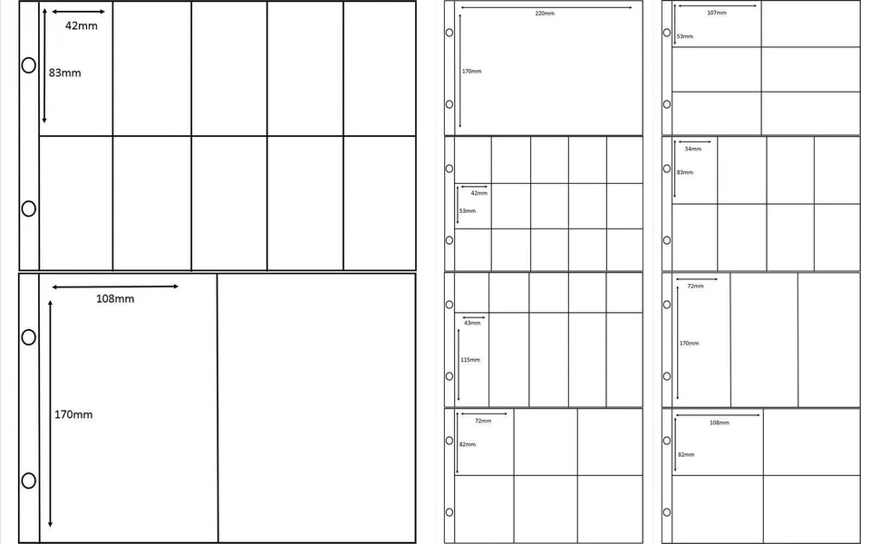 100 Glen Album Pages Cigarette Trading post Tea Cards Postcards 1 To 15 pockets