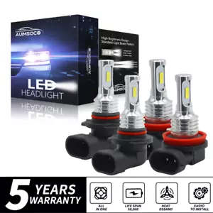 9005 H11 LED Headlight Super Bright Bulbs Kit 8000K White 360000LM High Low Beam - Picture 1 of 14