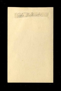 JOHNNY BABICH Signed 3x5 Index Card (d.2001) Dodgers Braves Athletics Autograph