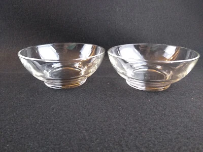 Anchor Hocking Clear Glass Bowls Berry Custard Dessert Set of 2 Vintage  - Image 1 of 4