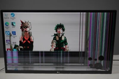 LG 32ML600M-B 32" Inch Full HD IPS LED Monitor Cracked Screen Parts Repair - Image 1 of 4