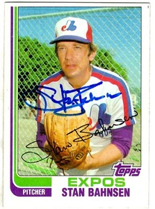 Autographed 1982 TOPPS #131 STAN BAHNSEN Montreal Expos card w/ COA - Picture 1 of 1