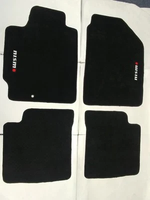Fit 02-06 Nissan Altima 4Dr Black Nylon Floor Mats Carpet W/ N Emblem - Image 1 of 4