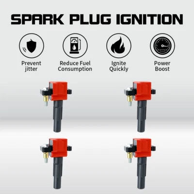 4PCS Ignition Coils For 2002-2003 Subaru Impreza WRX 2.0L H4 22433AA561 UF480 - Image 1 of 4