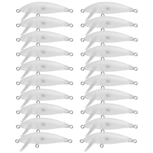 Lot 20 Hard Baits Unpainted Crankbait Blank Minnow Bass Fishing Lures 3.5g/5.5cm - Picture 1 of 7