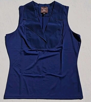 Undercover Agent Kathleen Kirkwood Blouse Womens Large Top Mixed Media Stretch - Image 1 of 4