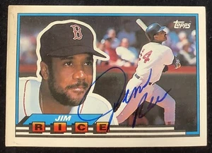 Jim Rice Signed 1989 Topps #18 Baseball Card Boston Red Sox Autograph HOF TPG - Picture 1 of 2