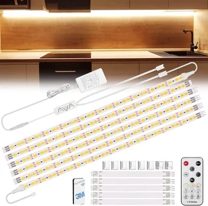 LED Unter Küchen Schrank Schrank Regal Arbeitsplatte Leiste Leuchten Lampen dimmbar - Bild 1 von 4