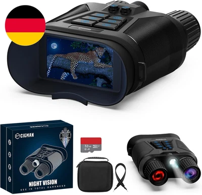 Nachtsichtgerät, CIGMAN 400M 3" Hd-Display Infrarot-Fernglas Nachtsicht, 5000Mah