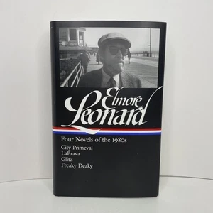Elmore Leonard LOA 4 Novels of the 1980s City Primeval LaBrava Glitz Freaky Deak - Picture 1 of 11