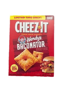 LIMITIERTE AUFLAGE CHEEZ IT WENDY'S SPECK AROMATISIERT GEBACKEN SNACK CRACKER 12,4 UNZEN - Bild 1 von 5
