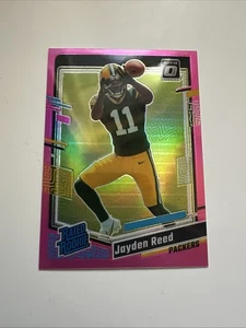 2023 Panini Donruss Optic - Rated Rookie Pink Prizm #239 Jayden Reed (RC) - Bild 1 von 3
