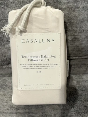 Juego de Funda de Almohada Equilibrio Temperatura Casaluna King 300 TC Algodón Satén Foto 1 de 4