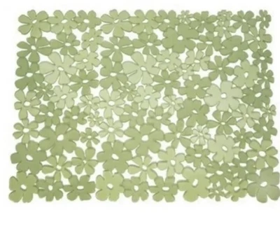 iDesign Blumz Floral Green Flexible Plastic Large Sink Protector Mat 12.5inx16in - Image 1 of 2