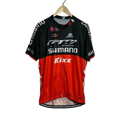 GT Shimano Велоспорт Джерси мужской 3XL черный красный короткий рукав полный молнии гонки - Изображение 1 из 3
