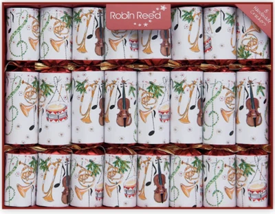Concerto Fanfare Musical 10" Handmade Traditional Christmas Crackers (8 Pack) - Image 1 of 2