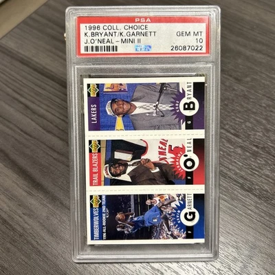 1996 Coll Choice Upper Deck Mini Cards Kobe bryant K garnett j O'Neal RC PSA 10! - Image 1 of 4