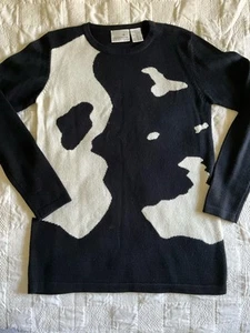 Vintage Liz Claiborne Animal Print Tunic Sweater Dress In Size Small - Picture 1 of 5
