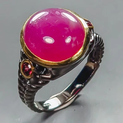 Jewellery 10 ct+ Ruby Ring 925 Sterling Silver Size 7.5 /R443375 - Image 1 of 4