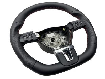 AUSTAUSCH Lenkrad Lederlenkrad Vw Passat CC B6 B7 3C Multifunktion Abgeflacht - Bild 1 von 4