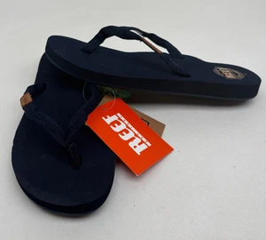 REEF GINGER BEACH/POOL FLIP FLOP SANDALS Navy Blue Women's Size 9 - Picture 1 of 11